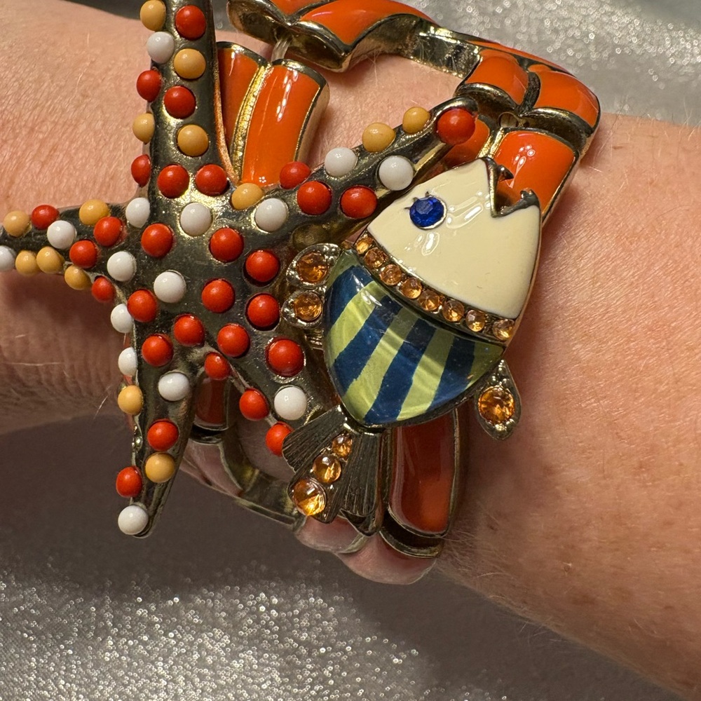 Colorful Starfish and Fish Bracelet